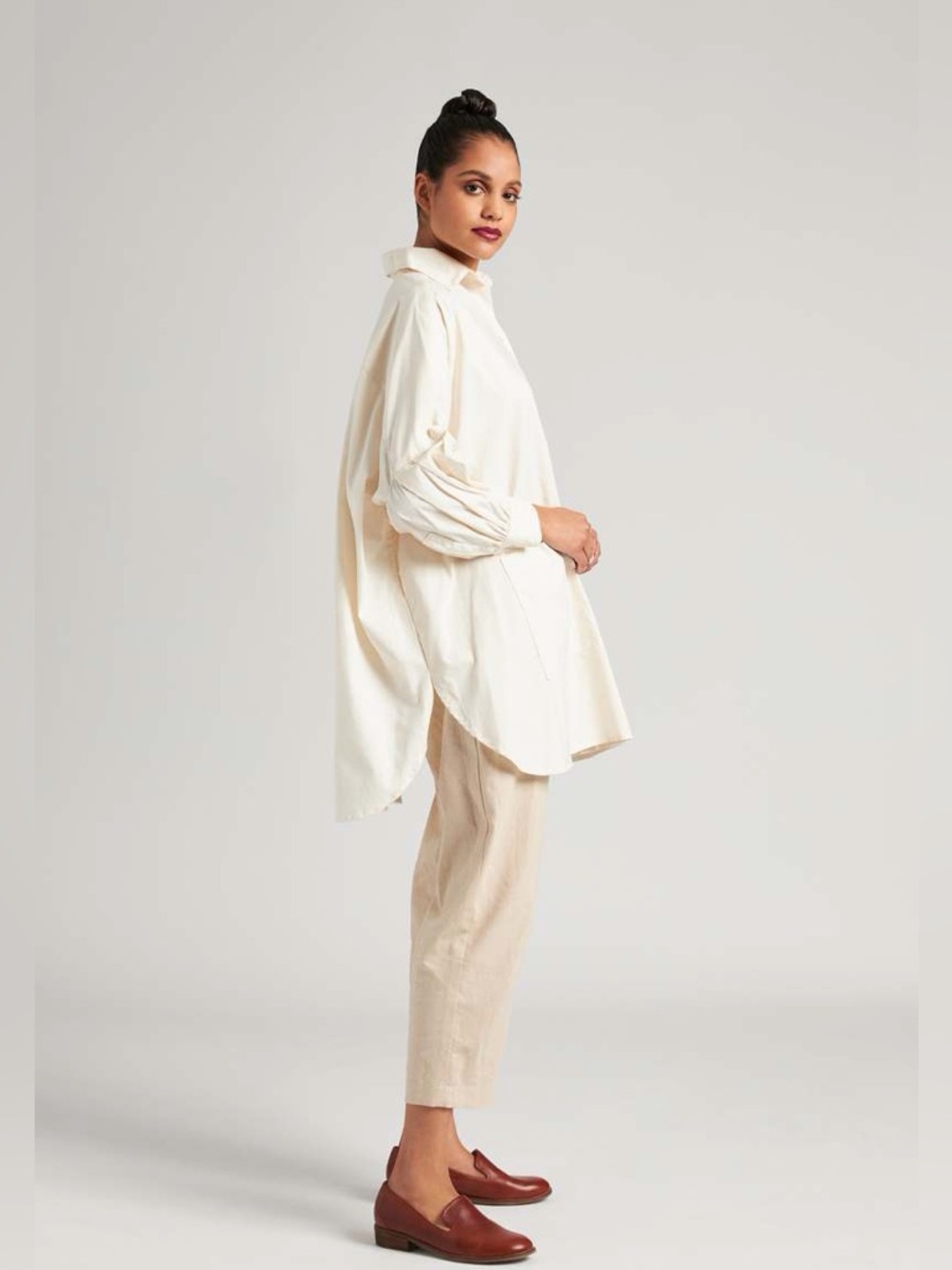 ATHENA NEWTON Cotton Smock Blouse